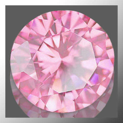 Simulated Diamond AAA 1.03ct Pink Round Faceted, Gemstone