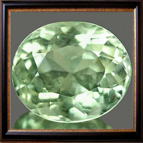 Natural Amethyst (Prasiolite) 3.96ct Green Oval Facet, Impressive Gemstone