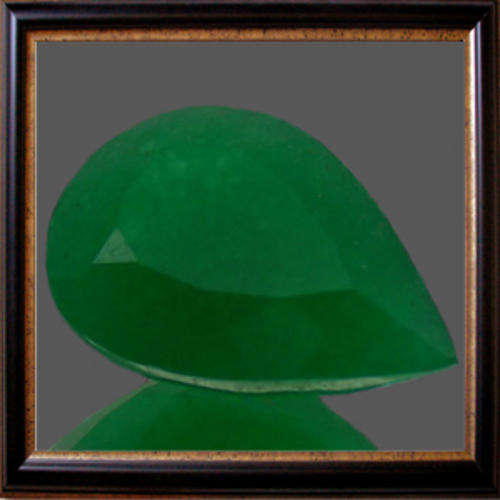 Natural Jade 14.77ct Green Pear Facet, Gemstone
