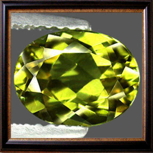 Natural Beryl 1.90ct Lime Green Oval Facet, Gemstone