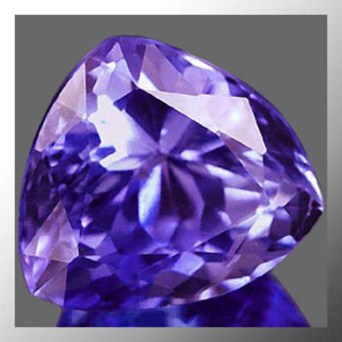 Tanzanite Lab 1.38ct Blue Violet Trillion Facet, Gemstone