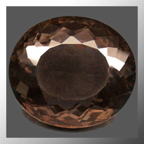 Natural Smoky Quartz 29.28ct Brownish Grey Oval Facet, Gem