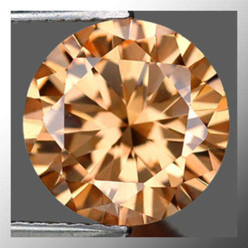 Man Made Diamond AAA 0.94ct Champagne Round Facet, Gemstone