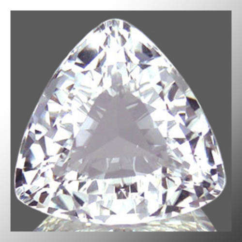 Natural Oval Quartz 21.15ct White Trillion Facet, Gemstone