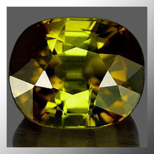 Natural Tourmaline 1.32ct Green Yellow Oval Facet, Gemstone