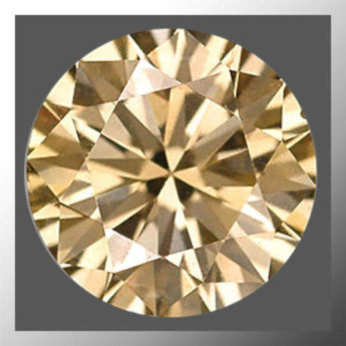 Man Made Diamond AAA 0.80ct Champagne Round Facet, Gem