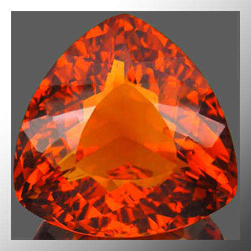 Natural Citrine 87.50ct Honey Orange Trillion  Facet, Gemstone