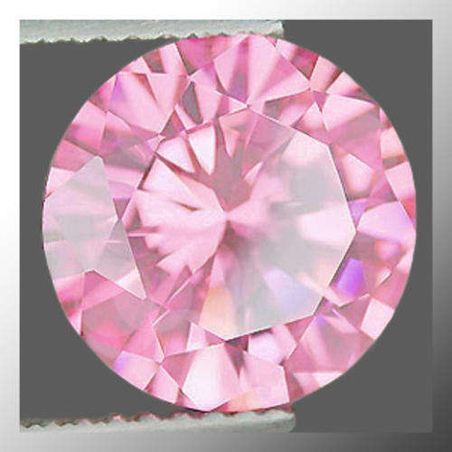 Man Made Diamond AAA 1.19ct Pink Round Facet, Simulated Stone