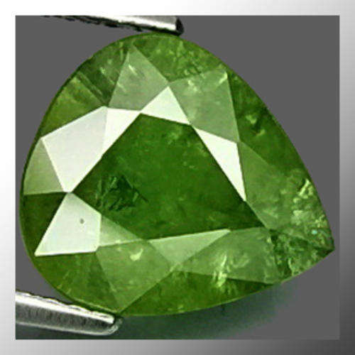 Natural Demantoid Garnet 3.43ct Green Pear Facet, Gemstone