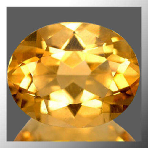 Natural Citrine 2.15ct Golden Yellow Oval Facet, Gemstone