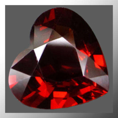 Natural Garnet 1.40ct Red Heart Facet, Gemstone