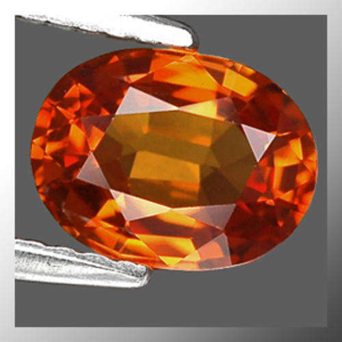 Natural Sapphire 0.85ct Orange Oval Facet, Gemstone