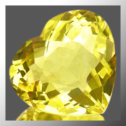 Natural Quartz 17.07ct Lemon Yellow Heart Facet, Gem