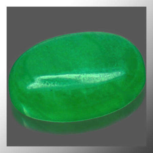 Natural Chrysoprase 7.59ct Green Oval Cabochon, Gemstone