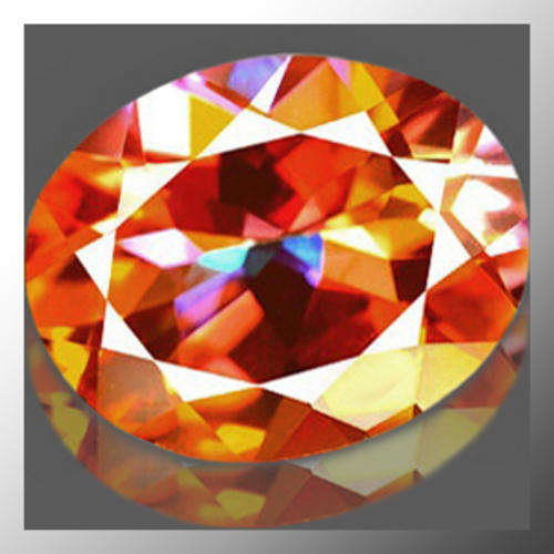 Genuine Azotic Topaz 3.34ct Multi Colour Oval Faceted, Gemstone