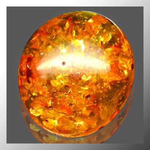 Natural Amber 9.46ct Honey Orange Oval Cabochon, Gemstone