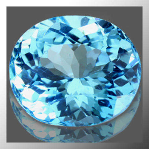 Genuine Topaz 3.76ct Columbia Blue Oval Faceted, Gemstone