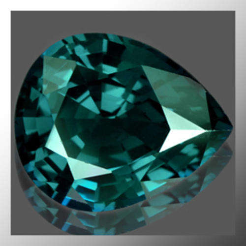 Genuine Topaz 6.72ct Rich Teal Blue Pear Faceted, Gemstone