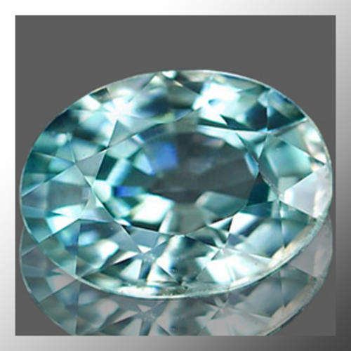 Genuine Starlight Zircon 1.28ct Sea Bluish Green Oval Faceted, Gemstone