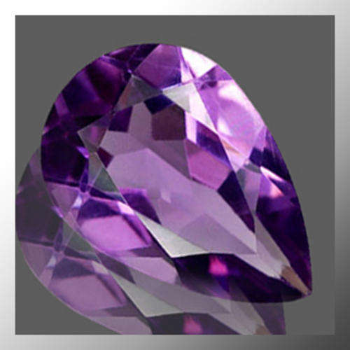 Natural Amethyst 1.05ct Cobalt Purple Pear Faceted, Gemstone