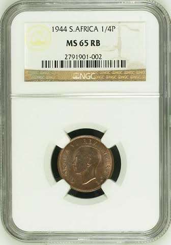 1944 Farthing MS65RB - Only 1 better !!!!!!!!!