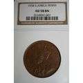 1934 PENNY AU58 BN-Not very often seen for sale! R1 start!!!!!!!!