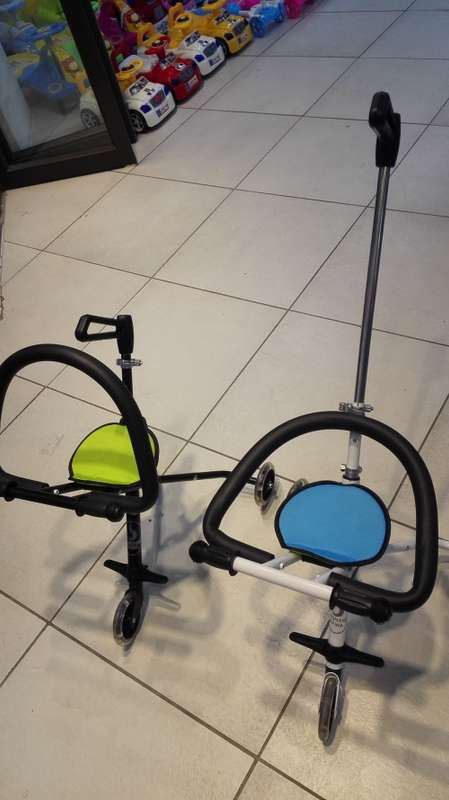 Micro Trike with safety ring- Super Small baby push chair up to 25kg (5 years old) Black/White