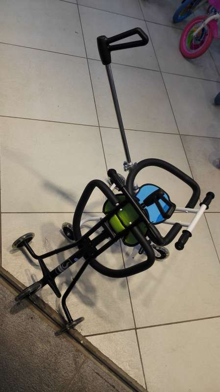 Micro Trike with safety ring- Super Small baby push chair up to 25kg (5 years old) Black/White