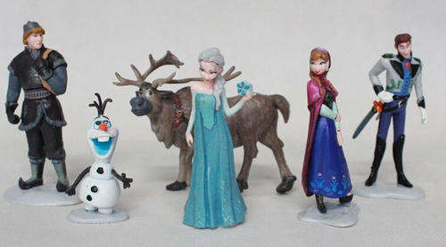Frozen  6pcs/set Anna Elsa Hans Kristoff Sven Olaf Figures 4-11cm