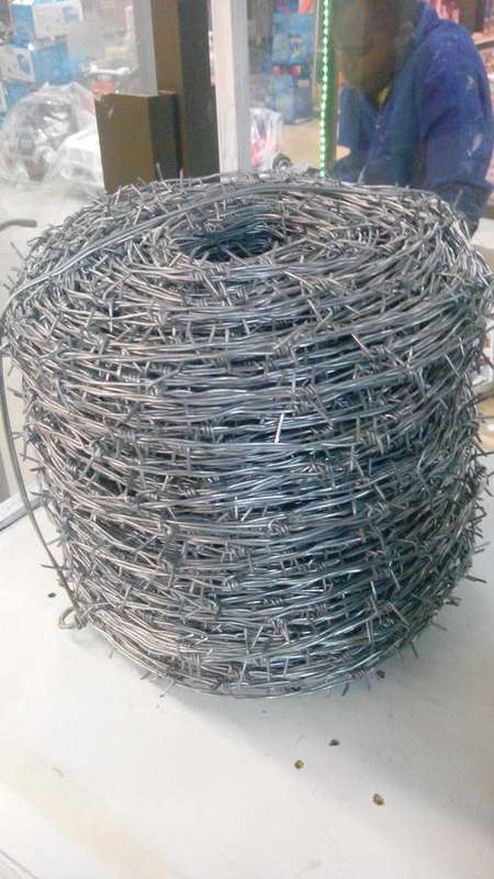 Galvanised Barbed wire 15kg per roll (single wire . 2.5mm thickness)