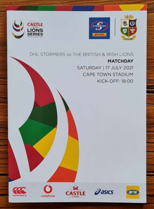 BandI Lions Tour to SA 2021 Rugby Match Programmes