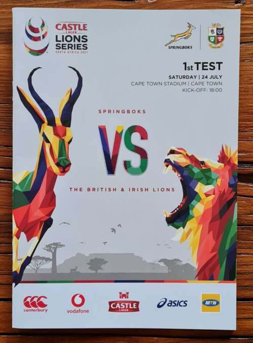 BandI Lions Tour to SA 2021 Rugby Match Programmes