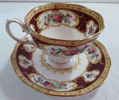 Royal Albert   '' Lady Hamilton''  Coffee  Cup  &  Saucer