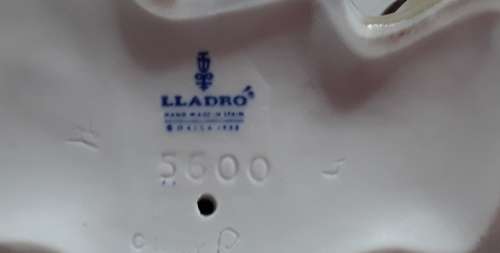 Ladro  Clown Bust on Wooden Base