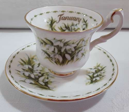 Royal Albert ''January''  Miniature Cup & Saucer