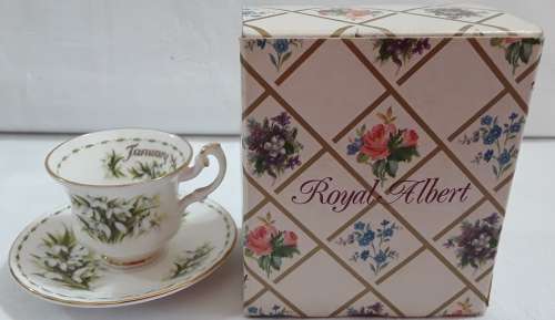 Royal Albert ''January''  Miniature Cup & Saucer