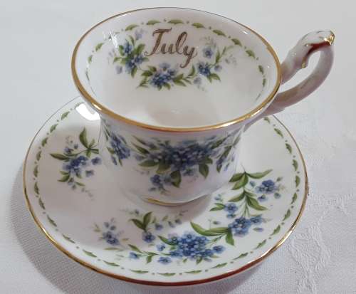 Royal Albert   -   July   -   Miniature  Cup & Saucer