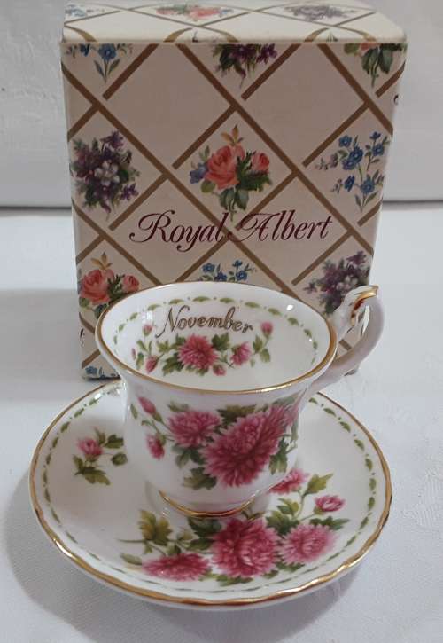 Royal Albert  -  November -   Miniature  Cup & Saucer