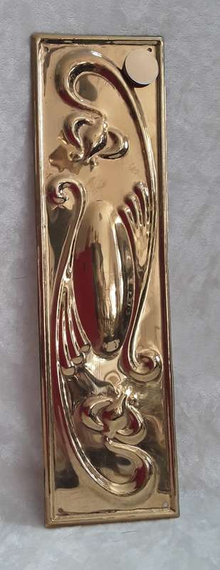 Brass  -  Art Nouveau  style  -  Push Plates