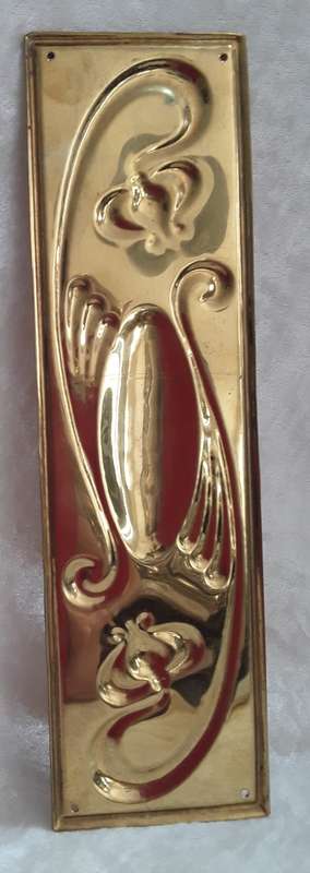 Brass  -  Art Nouveau  style  -  Push Plates