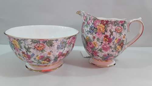 Royal Albert Crown China  ''Chintz''  Milk & Sugar