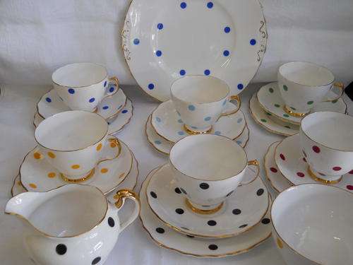 Royal Vale  'Polka Dot' 21pc Tea Set