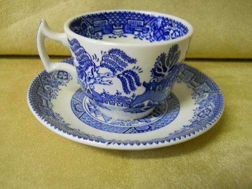 Woods Ware  ''Willow''  Coffee  Cup and Saucer