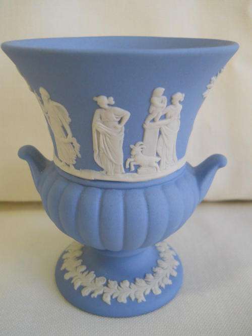 Wedgewood  'Blue '  Jasper   Vase