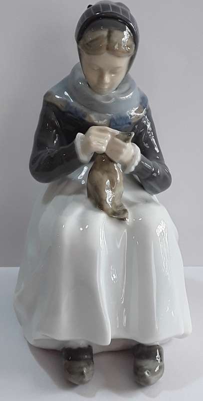 Bing  and  Grondahl  -  Denmark  -  Lady Figure with Cloth