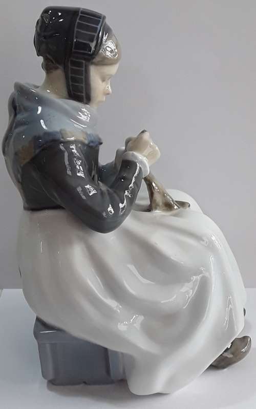 Bing  and  Grondahl  -  Denmark  -  Lady Figure with Cloth