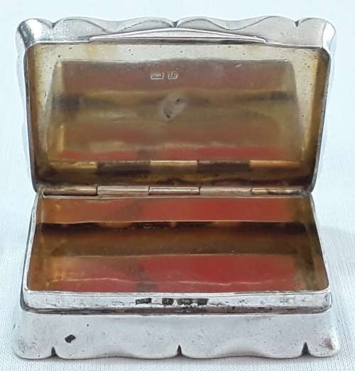 Birmingham   1901   -   Engraved  Snuff  Box