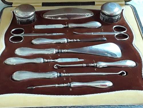 BIRMINGHAM    1923   -  12 pc  Cased  Manicure  Set