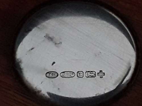 STERLING  SILVER  BOTTLE  COASTER