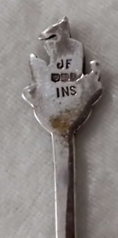 EDINBURGH  SILVER   -  Cased  Set 6  Boat  Finial  Coffee  Spoons